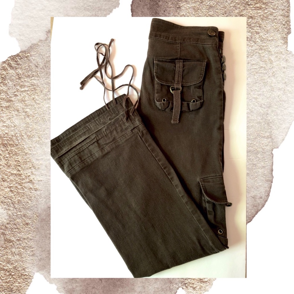 🔴 CLEARANCE 🔴 BROWN JEWEL CARGO PANTS